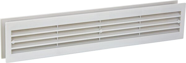 Kunststoff Lüftungsgitter Farbe Aluminium Einbaumaß 434 x 90mm