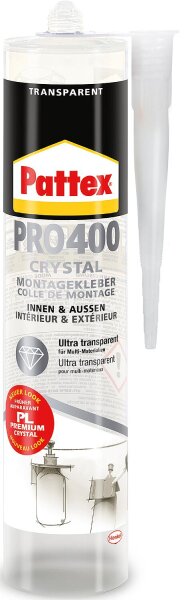 Montagekleber PATTEX PRO400 Crystal [transparent] 290g Kartusche
