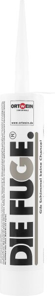 Dichtstoff ORTWEIN Die Fuge - steingrau (RAL 7030) schimmelfrei auf SMP Basis, 300g Kartusche