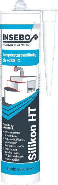 Silikon HT INSEBO temperaturbeständig bis 280 °C rotbraun 300ml Kartusche
