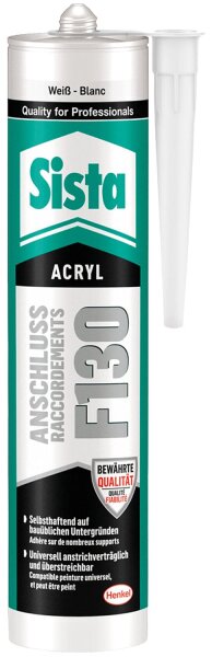 Acryl SISTA F130 Anschluss grau 300ml Kartusche