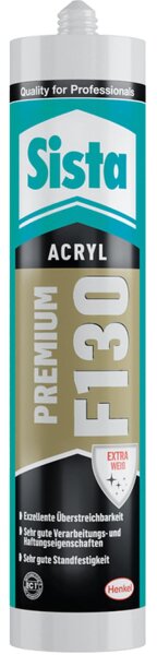 Premium-Acryl SISTA F130 Premium weiß 300ml Kartusche