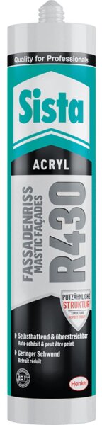 Fassaden-Acryl SISTA R430 altweiß (mit Körnung: grob) 300ml Kartusche