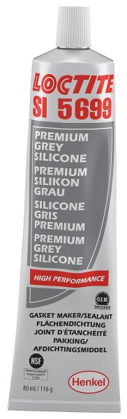 Flächendichtung hochelastisch (Silikondichtung - NSF) LOCTITE SI 5699 grau, 80ml Tube