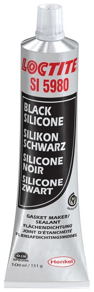 Universal-Flächendichtung flexibel (Silikon) LOCTITE SI 5980 [schwarz] 100ml Tube