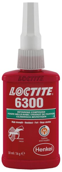 Fügeklebstoff hochfest & hochtemperaturbeständig LOCTITE 6300, 50ml Dosierflasche