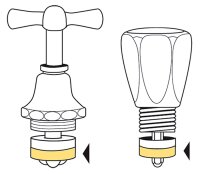 OHA-Qualitäts-Wasserhahnscheiben m.Loch 1", 4 x...