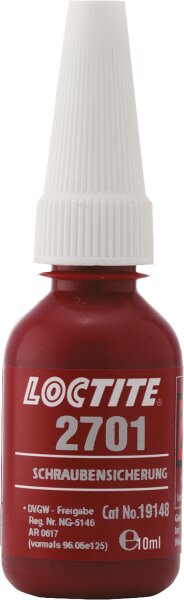 Schraubensicherung hochfest (DVGW) LOCTITE 2701, 10ml Dosierflasche