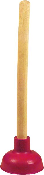 Gummi-Ausgußreiniger kpl. m. Holzstiel, rot, groß, 135 mm Art. Nr. 3102