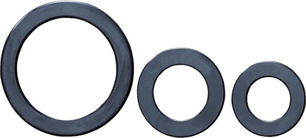 Gummi-Flansch-Dichtung m. Stahleinlage schwarz 77x127x4 mm DIN 2690 NBR-Qualitä für PN 10/16/40