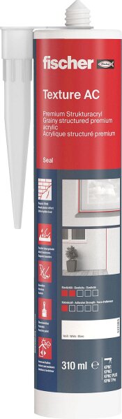 Strukturacryl Fischer Premium Texture AC DSA weiß, 310 ml