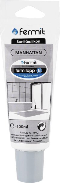Sanitärsilikon FERMIT Fermitopp N [grau-manhattan] 100ml Tube