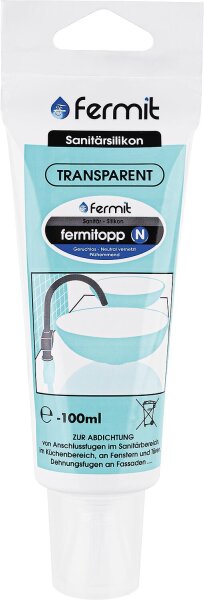 Sanitärsilikon FERMIT Fermitopp N [transparent] 100ml Tube