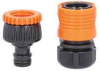 Schlauchanschluss-Set aus kombiniertem Hahnstück und...