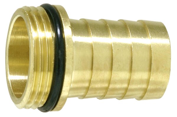 1/3 Schlauchverschraubung Vaterteil, mit Bund u. O-Ring R 1" AG x 1" Tülle