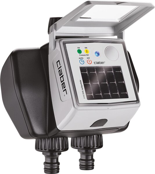 Bewässerungscomputer-Zweikreis "Dual Myaquasolar", Solarbetrieben