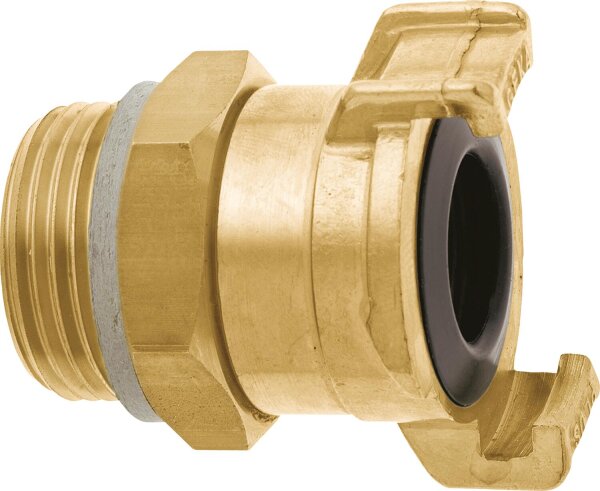 GEKA plus Gewindestück "2000" AG G1", MS, drehbar