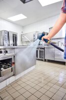 GEKA plus Profi-Reinigungspistole MS, gummiert, blau,m.Anschluss-Set