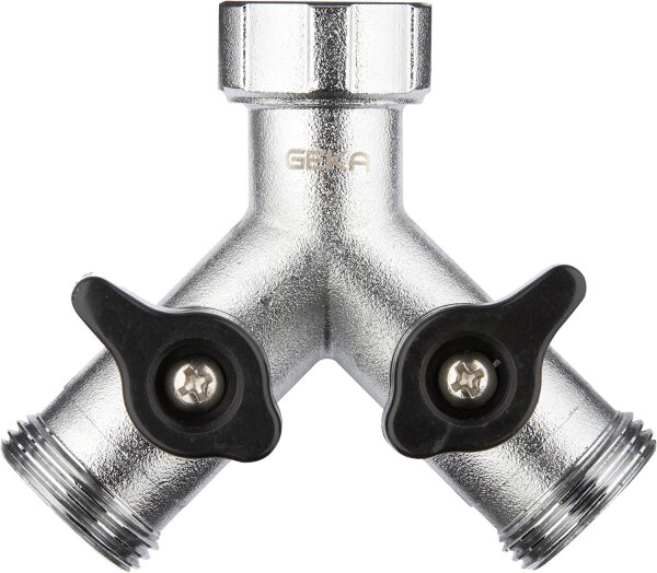 GEKA plus Zweiwegeventil IG G3/4", 2x AG G3/4", MS