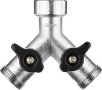 GEKA plus Zweiwegeventil IG G3/4", 2x AG G3/4", MS