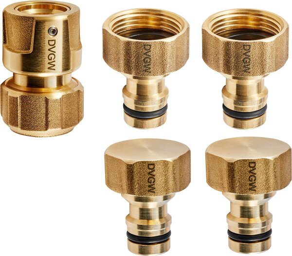 Geka plus Basis-Set Trinkwasser 1/2", 2x Schlauchstück 1/2", Hahnstecker 3/4"