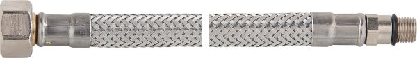 Verbindungsschlauch flexibel 3/8" Ü-Wurfmutter x M 10, KTW-A 350 mm, kurzer Gewindenippel