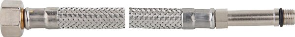 Verbindungsschlauch flexibel 3/8" Ü-Wurfmutter x M 10, KTW-A 500 mm, langer Gewindenippel