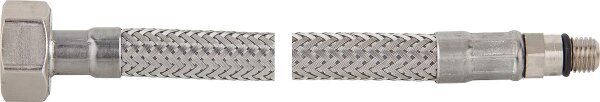 Verbindungsschlauch flexibel 1/2" Ü-Wurfmutter x M 10, KTW-A 350 mm, langer Gewindenippel
