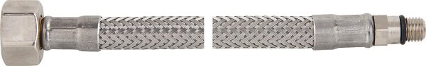 Verbindungsschlauch flexibel 3/8" Ü-Wurfmutter x M 8, KTW-A 350 mm, kurzer Gewindenippel