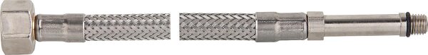 Verbindungsschlauch flexibel 3/8" Ü-Wurfmutter x M 8, KTW-A 350 mm, langer Gewindenippel