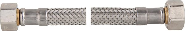 Panzerschläuche KTW-A mit Edelstahlumflechtung L=300mm 3/8" IGÜxIGÜ