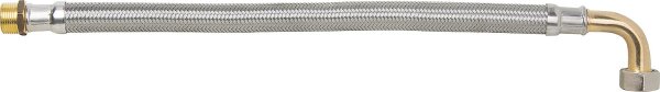 Panzerschläuche KTW-A mit Edelstahlumflechtung L=1500mm 1" IGÜ-Bogen x AG