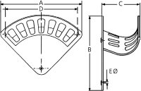 Werkstatt-Wandschlauchhalter 266mm