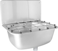 Edelstahl-Universal Ausgussbecken mit Ablauffläche...