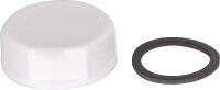 Blindkappe DN 25 (1") Kunststoff weiss mit Dichtung