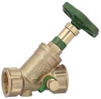 Schrägsitzventil DIN-DVGW mit Rückflußverhinderer DN20(3/4"),mit Entleerung