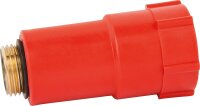 Baustopfen 1/2" mit Messinggewinde rot