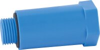 Baustopfen 1/2" mit Kunststoffgewinde blau