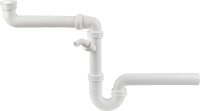 Raumsparsiphon 11/2" DN50 Schlauchverschraubung "ohne Rosette"