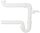 Raumsparsiphon 11/2" DN50 Schlauchverschraubung "ohne Rosette"