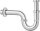 Röhrensiphon Ms.verchromt 11/4" DN 32    DIN-Geprüft