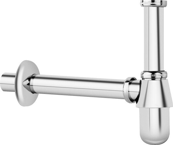 Flaschensiphon Ms.verchromt 11/4" DN 32  DIN-Geprüft