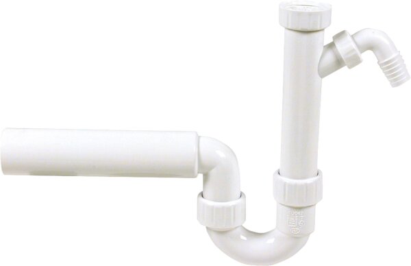 Kunststoffsiphon 11/2 DN 50 mit Schlauchverschraubung *** ohne Rosette ***