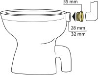 Gummi-Spülrohrverbinder hell für...