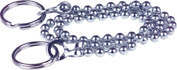 Kugelketten beidseitig mit Sprengring  30 cm lang passend für Waschbecken chrom
