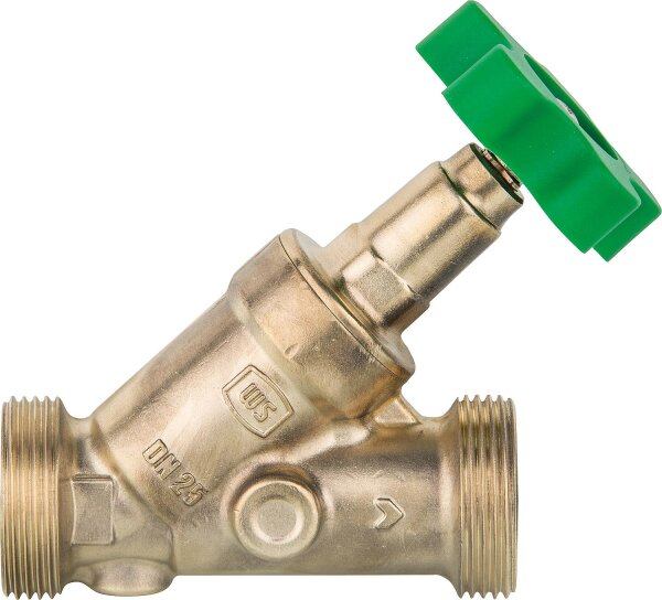 Freistromventil WS DN15(1/2") nichtst.Spindel ohne Entl.,DN20 (3/4")AG,flachd.