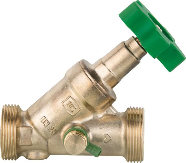 Freistromventil WS DN20(3/4") nichtst.Spindel mit Entl.DN25 (1")AG,flachd.
