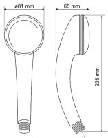 Handbrause Luna Mono 1 Strahlart Ø 81 mm chrom