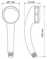 Handbrause Luna 5 Strahlarten ø 81 mm chrom