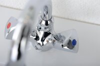 Zweigriff Waschtischmischer Etou Ausladung 134 mm versenkbare Kette chrom